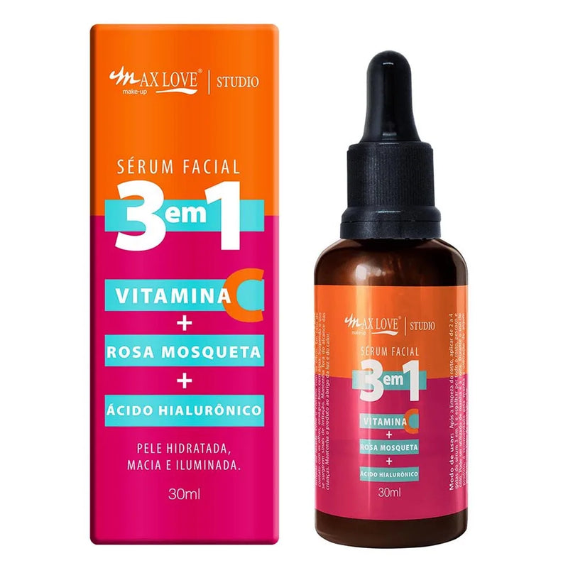 Kit Sérum Facial Vitamina C 3 em 1 Max Love